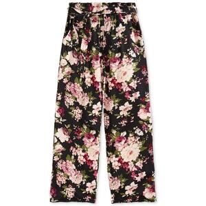 Monteau Big Kid Girls Floral-Print Paper Bag Pants Size M